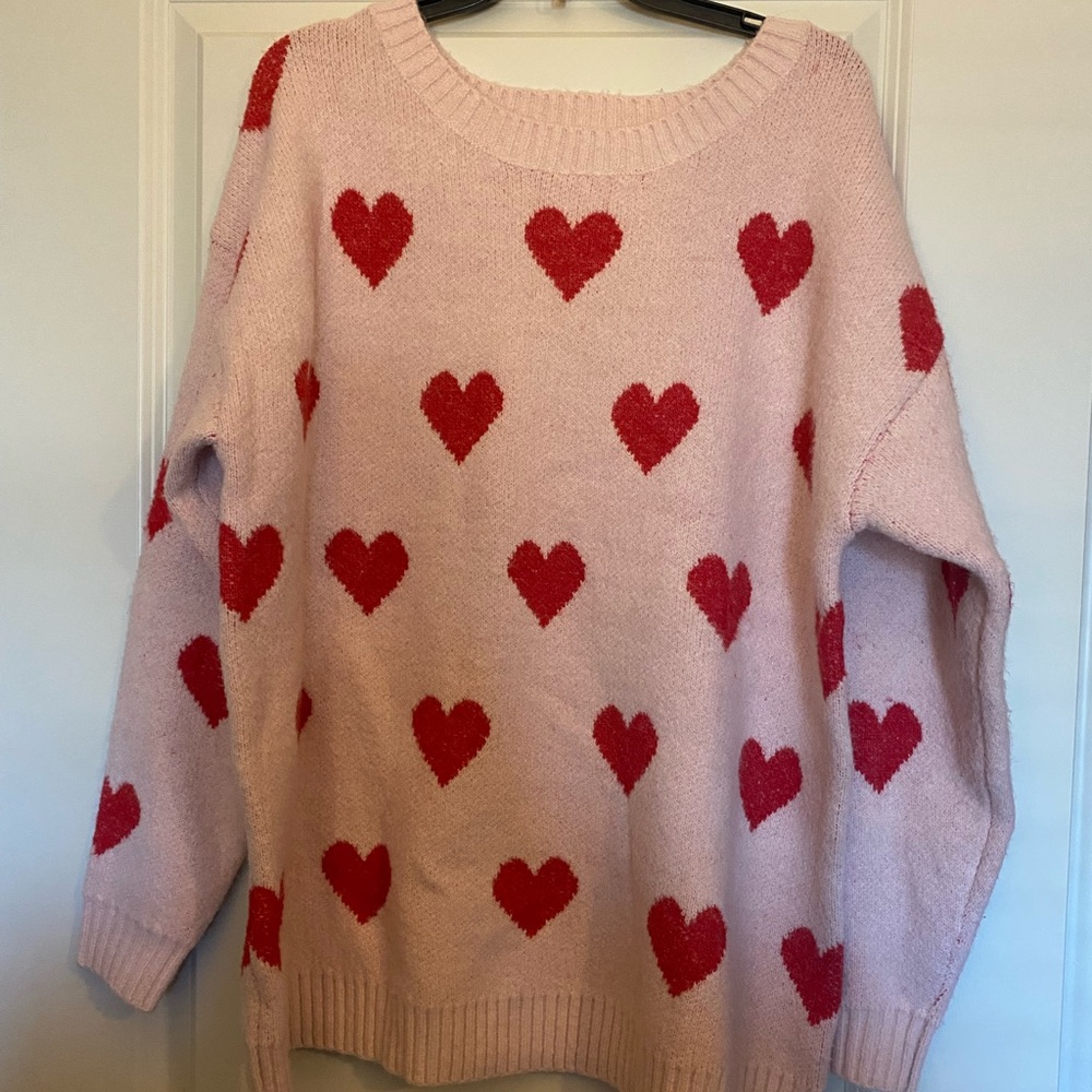 Plus size valentines heart sweater!